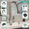 hansgrohe Talis S Chrome High Arc Kitchen Faucet Kitchen Faucets with Pull Down Sprayer Faucet for Kitchen Sink Magnetic Docking Spray Head Chrome 14877001