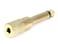 Monoprice Metal 635mm 14 Inch Mono Plug to 35mm Stereo Jack Adaptor  Gold Plated