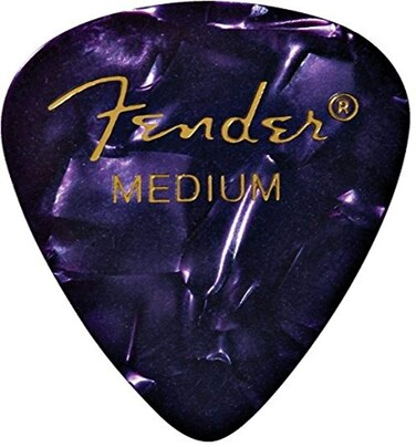 Fender Premium Celluloid Guitar Picks 351 Shape Purple Moto Medium 144Pack