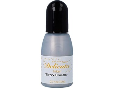 Tsukineko Delicata 05 oz Inker Silvery Shimmer