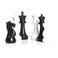 MEGACHESS Large Premium Chess Set with 16 Inch Tall King Black and White with Quick Fold Nylon Mat