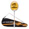 HUNDRED Powertek 1000 PRO Graphite Strung Badminton Racket with Full Racket Cover NavyOrange  for Intermediate Players  95 Grams  Maximum String Tension  26lbs