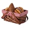 Wickerwise Small Rectangular Woodchip Picnic Baskets with Double Folding Handles Natural HandWoven Basket Lined with Gingham Red and White Lining Great for Gifts