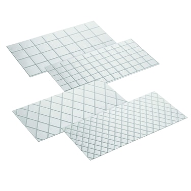 Cake Boss Decorating Tools 4Piece Quilted Fondant Imprint Mat Set Clear