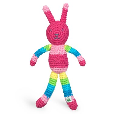 green sprouts Animal Friend Rattle Made from Organic Cotton  Encourages Whole Learning The Healthy  Natural Way  Crocheted by Hand Soft  Flexible Playful Rattle Sound