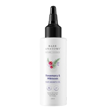 Bare Anatomy Nature x Science Rosemary Hibiscus Hair Growth Oil for Women  Men  Helps Hair Growth  Strengthens Hair  Nourishes Scalp  Controls Hair Fall  Suitable for All Hair Types100ml