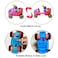 Kids Childrens Boys Girls Adjustable Speed Quad Roller Skates Shoes with Safe Lock Mode for Beginners Blue