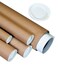 Aviditi Kraft Mailing Tubes with Caps 2 12 x 26 Pack of 34 for Shipping Storing Mailing and Protecting Documents Blueprints and Posters