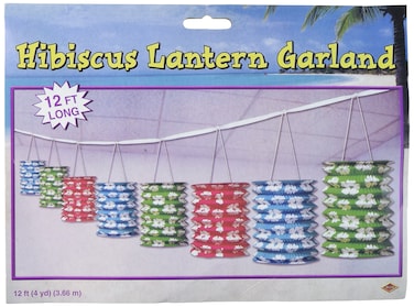 Beistle Hibiscus Lantern Garland