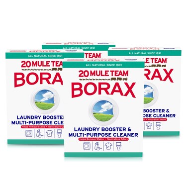 20 Mule Team All Natural Borax Detergent Booster  MultiPurpose Household Cleaner 65 Ounce 4 Count