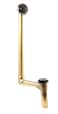 Westbrass 7931817DC26 18 TipToe Drain Trim with 2Hole Overflow Faceplate  Direct Connect Shoe Outlet Polished Chrome