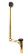Westbrass 7931817DC26 18 TipToe Drain Trim with 2Hole Overflow Faceplate  Direct Connect Shoe Outlet Polished Chrome
