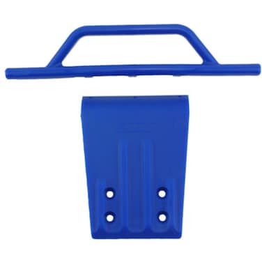 RPM Front Bumper and Skid Plate for 2WD Slash Nitro Slash Blue