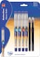 Cello Butterflow Classic Roller Pen Set  Pack of 4 Roller Pens  2 Blue 1 Black  1 Red Ink Colour  2 Jumbo Refills  Smooth Writing Experience  For Students and Office Use  Best Pen for Exams