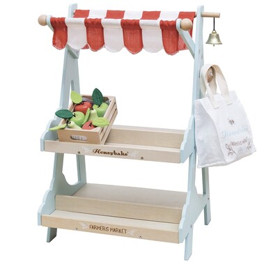 Le Toy Van  Timeless Honeybee Wooden Market Play Shop Set  Perfect for Supermarket Food Shop or Cafe Pretend Play  Great As A GiftTV181