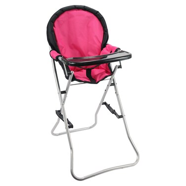 Mommy  Me Doll High Chair  Fits 18 Doll High Chair for Baby Dolls 25 Inch Pink Toy Highchair for Girls
