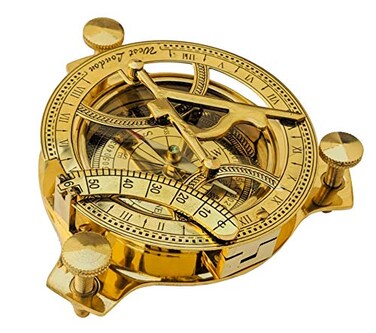 5 Sundial Compass Solid Brass Sun Dial