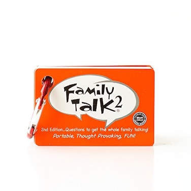 Around the Table Games Family Talk 2 Portable Meaningful Conversation Starters includes 50 card deck 100 questions 1 ring