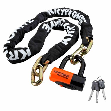 Kryptonite New York FAHGETTABOUDIT 1217 Bike Chain Lock 55 FT Long 12mm Steel Chain Heavy Duty AntiTheft Bicycle Chain Lock with Keys Ultimate Security for EBike Motorcycle Scooter