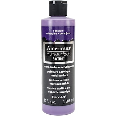 DecoArt Americana MultiSurface Satin Acrylic Paint 8Ounce Eggplant