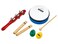 Nino Percussion NINOSET3 Hand Percussion Rhythm Set with Egg Shakers Claves Jingle Stick and Frame Drum VIDEO
