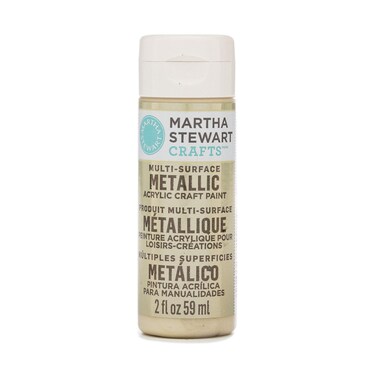 Martha Stewart Crafts Martha Stewart MultiSurface Metallic Craft Light Gold 2 oz Paint 2 Fl Oz
