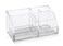 OSCO Clear Acrylic Desk Organiser  7 Section  Pull Out Drawer  Desk Tidy  Stationery Storage  Makeup  Cosmetics  H12 x W25 x D13 cm