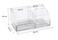 OSCO Clear Acrylic Desk Organiser  7 Section  Pull Out Drawer  Desk Tidy  Stationery Storage  Makeup  Cosmetics  H12 x W25 x D13 cm