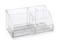 OSCO Clear Acrylic Desk Organiser  7 Section  Pull Out Drawer  Desk Tidy  Stationery Storage  Makeup  Cosmetics  H12 x W25 x D13 cm