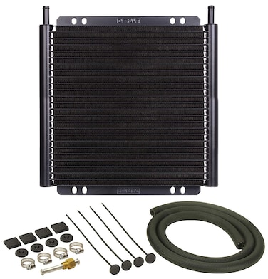 Derale 13504 Series 8000 Plate and Fin Transmission Oil Cooler  Black