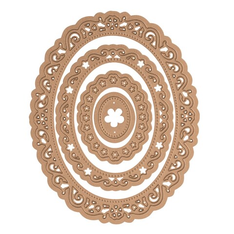 Spellbinders S4356 Nestabilities Decorative Elements Floral Ovals Die Templates