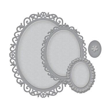 Spellbinders S4356 Nestabilities Decorative Elements Floral Ovals Die Templates
