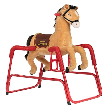 Rockin Rider Maverick Plush Spring Horse  Brown  Large