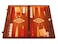 Mahogany Wood Backgammon Set  Board Game  Large Brown  Red