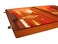 Mahogany Wood Backgammon Set  Board Game  Large Brown  Red