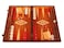 Mahogany Wood Backgammon Set  Board Game  Large Brown  Red