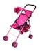 Precious Toys Baby Doll Stroller Doll Stroller for Toddlers and 2 Year Old Girls and Older Hot Pink Umbrella Doll Stroller Black Handles and Hot Pink Frame Foldable with Hood and Basket