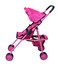 Precious Toys Baby Doll Stroller Doll Stroller for Toddlers and 2 Year Old Girls and Older Hot Pink Umbrella Doll Stroller Black Handles and Hot Pink Frame Foldable with Hood and Basket