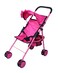 Precious Toys Baby Doll Stroller Doll Stroller for Toddlers and 2 Year Old Girls and Older Hot Pink Umbrella Doll Stroller Black Handles and Hot Pink Frame Foldable with Hood and Basket