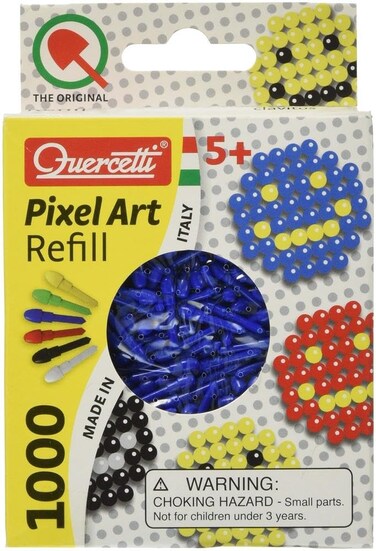 Quercetti Pixel Art Refill  1000 Pegs  Blue