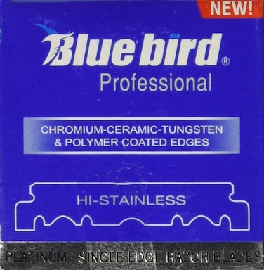 100 BLUEBIRD Single Edge Razor Blades for Barbers HiStainless