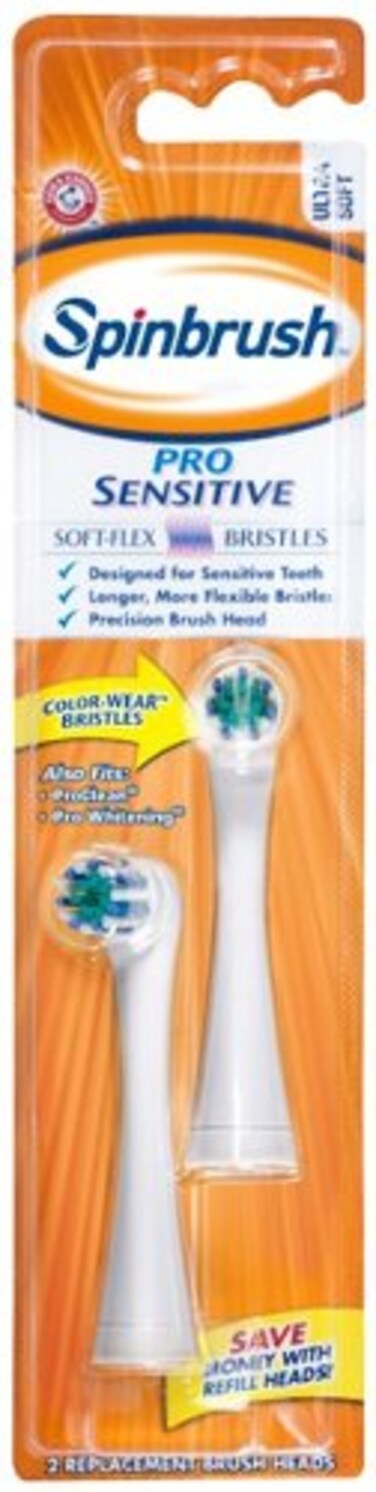 Spinbrush Pro Sensitive Ultra Soft Replacement Brush Heads