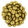 Czech 6mm Lentil Beads MATTE METALLIC AZTEC GOLD 50