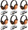 Califone 2810TI Tiger Motif Listening First Stereo Headphone Pack of 6 Adjustable headband comfortable for extended wear Specifically sized for young children
