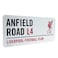 Liverpool Official Anfield Road L4 Metal Street Sign  MultiColour
