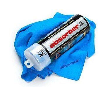 CleanTools The Absorber XL Synthetic Premium Drying Chamois Cloth for Car Super Absorbent ScratchFree and Washable  29Inch x 18Inch Blue Discontinued Replacement PN 34944