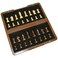 Frances Chess Folding Magnetic Inlaid Wood Board Game Travel Size 8 x 8 Inch