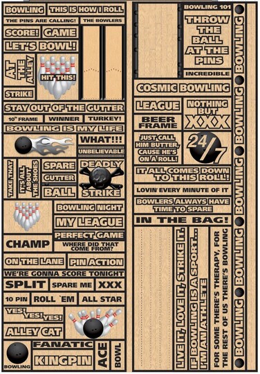 Reminisce Real Sports Quote Sticker Bowling