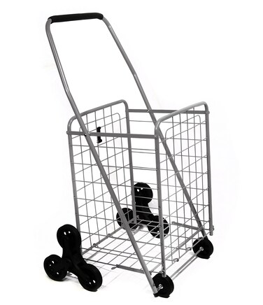 Helping Hand Deluxe Stair Climber Cart in Silver  Folding Cart Holds Up to 60 lbs  Great for Shopping Camping Sport Events  Much More
