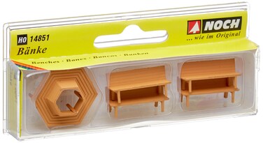 Noch 14851 Benches4  Circle Bench H0 Scale Model Kit